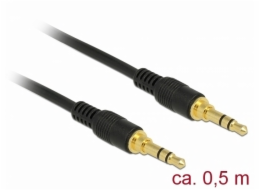 Delock Kabel Stereo Jack 3,5 mm 3 pin samec > samec 0,5 m černá