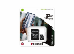 Paměťová karta Kingston 32GB CL10 MicSDHC+adaptér