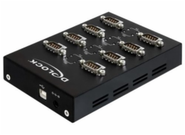 Delock USB adaptér USB - RS-232 x8 černý (61860)