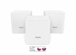 Tenda Nova MW3 (3-pack) WiFi AC1200 Mesh system Dual Band, 2x LAN/WAN, MU-MIMO, SMART aplikace