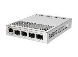 MikroTik Cloud Router Switch CRS305-1G-4S+IN, Dual Boot (SwitchOS, RouterOS), 800MHz, 512MB RAM, 4xSFP+, vč.L5