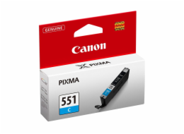 Canon CARTRIDGE CLI-551C azurová pro Pixma iP, Pixma iX, Pixma MG a Pixma MX 6850, 725x, 925, 8750 (332 str.)