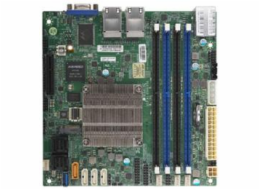 Supermicro MBD-A2SDI-8C-HLN4F-O SUPERMICRO mini-ITX MB Atom C3758 (8-core), 4x DDR4 ECC DIMM, 12xSATA, 1x PCI-E 3.0 x4, 4x 1GbE LAN, IPMI