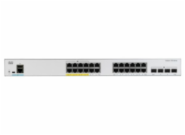 Catalyst C1000-24P-4G-L, 24x 10/100/1000 Ethernet PoE+ ports and 195W PoE budget, 4x 1G SFP uplinks