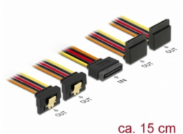 Delock Kabel SATA 15 pin napájecí samec s aretací > SATA 15 pin