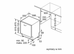 Bosch SMV2ITX16E vestavná myčka nádobí