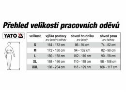 Pracovní kalhoty laclové DUERO vel. L YATO