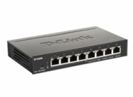 D-Link DGS-1100-08PV2 8-port Gigabit Smart Managed PoE switch, PoE budget 64W, fanless