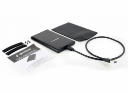 Gembird EE2-U3S-6 Externí box HDD / SSD 2,5    s portem USB typu C USB 3.1 kartáčovaný hliník šedá