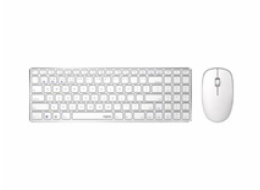 Rapoo 9300M 6940056184740 RAPOO set klávesnice a myš 9300M, bezdrátová, Multi-Mode Slim Mouse, Ultra-Slim Keyboard, bílá