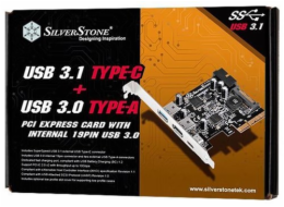 Karta SilverStone SST-ECU05 PCI Express se 4 porty USB 3.1 (TypC)