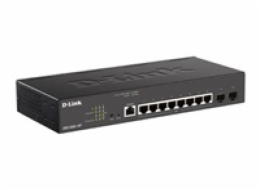 D-Link DGS-2000-10P 8-port Gbit PoE Managed Switch incl. 2 x SFP- Maximum PoE Budget 65W- 8 x 10/100/1000BASE-T PoE 