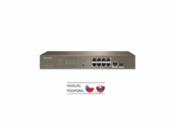 Tenda TEG5310P-8-150W Tenda TEG5310P-8-150W Gigabit L3 PoE Switch 130W, 8x 1Gb/s PoE, 2x RJ45/SFP, STP, IGMP, VLAN, Rack