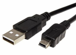 Kabel USB A(M) - miniUSB 5pin B(M), 1,5m (Nikon UC-E4, UC-E5, Olympus CB-USB4, Fuji FZ05365-100)