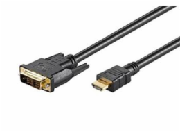 Kabel propojovací DVI-A(M) - MD15HD, 3m, černý