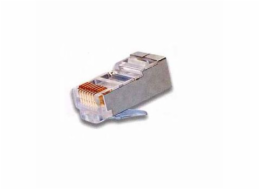 Konektor RJ45 FTP 8p8c, Cat 5e, drát, 50 micronů