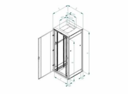 Rack Triton 19   stojanový 37U/800x800 rozebíratelný