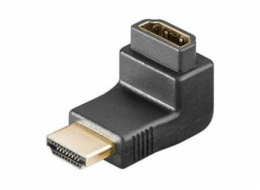 Redukce HDMI A(M) - HDMI A(F) lomená nahoru, zlacené konektory