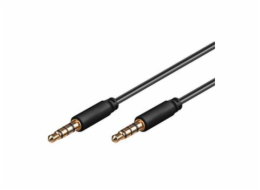 Kabel Jack 3.5mm 4 pólový  M/M 0,5m