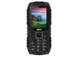 iGET Defender D10 Black - odolný telefon IP68, DualSIM, 2500 mAh, BT, powerbanka, svítilna, FM, MP3