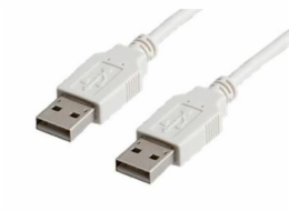 Kabel USB 2.0 A-A 1,8m, propojovací, bílý/šedý