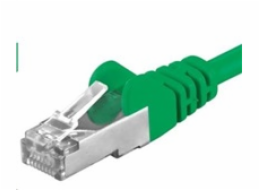 PREMIUMCORD Patch kabel CAT6a S-FTP, RJ45-RJ45, AWG 26/7 2m zelená