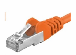 PREMIUMCORD Patch kabel CAT6a S-FTP, RJ45-RJ45, AWG 26/7 2m oranžová