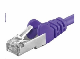 PREMIUMCORD Patch kabel CAT6a S-FTP, RJ45-RJ45, AWG 26/7 2m fialová