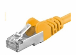 PREMIUMCORD Patch kabel CAT6a S-FTP, RJ45-RJ45, AWG 26/7 5m žlutá