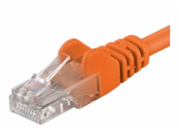 PREMIUMCORD Patch kabel CAT6a S-FTP, RJ45-RJ45, AWG 26/7 0,25m oranžová