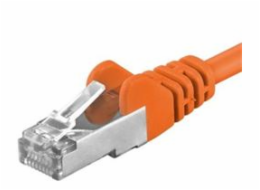 PREMIUMCORD Patch kabel CAT6a S-FTP, RJ45-RJ45, AWG 26/7 10m oranžová