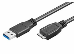 Kabel SuperSpeed USB3.0 A(M) - microUSB3.0 B(M), 0,5m, černý