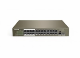 Tenda TEF1126P-24-250W PoE AF / AT switch - 24x PoE 100 Mb/s + 2x Uplink 1Gb/s RJ45/SFP, PoE+ 225W