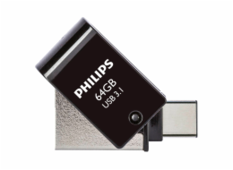 Philips 2 in 1 OTG          64GB USB 3.1 + USB C Midnight Black PHUSB64G2IN1OTGGU3C