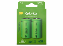 1x2 GP ReCyko NiMH aku D Mono (velký burt)5700mAH,ready to use