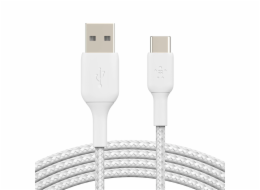 Belkin USB-C/USB-A kabel 3m oplástený, bílý CAB002bt3MWH