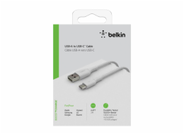 Belkin USB-C/USB-A kabel 2m opletený, bílý CAB002bt2MWH