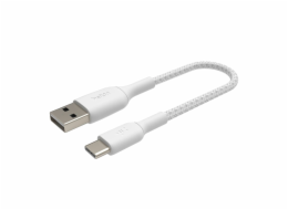 Belkin USB-C/USB-A kabel 15cm oplástený, bílý CAB002bt0MWH