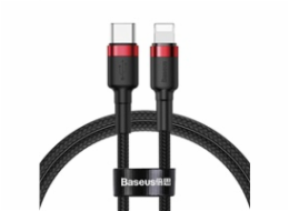 Baseus Cafule nabíjecí / datový kabel USB-C na Lightning PD 18W 1m, červená-černá