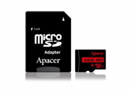 Karta Apacer Secure Digital MicroSDXC 64 GB Class 10 UHS-I/U1 (AP64GMCSX10U5-R)