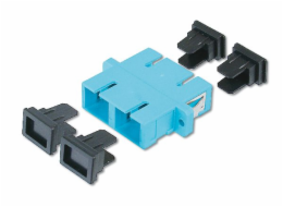 Digitus SC / SC Duplex Coupler, color aqua Zirconia Ceramic Sleeve, Plastic housing, Multimode,inc.fixing material