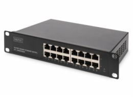 Digitus DN-80115 Digitus Gigabit Ethernet Switch 16 port, 10 palců, nespravovaný