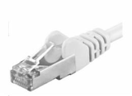 PREMIUMCORD Patch kabel CAT6a S-FTP, RJ45-RJ45, AWG 26/7 1m bílá