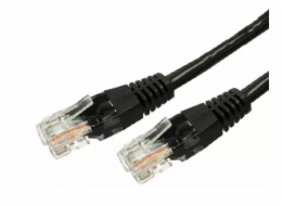 Cat.6A RJ45 UTP měděný patch cord kabel, 3m. Černá