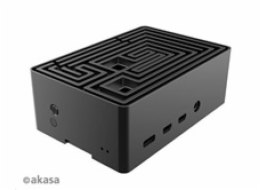 AKASA case Maze, pro Raspberry Pi 4, hliník, černá