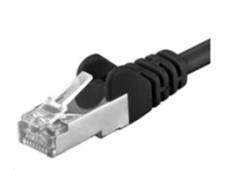 PREMIUMCORD Patch kabel CAT6a S-FTP, RJ45-RJ45, AWG 26/7 0,5m černá