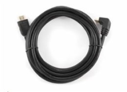 Kábel HDMI 1.4 Male/Male 3m konektor 90°