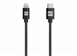 ER POWER kabel USB-C/Lightning 200cm černý