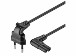 Goobay napájecí kabel Rohový EURO rádiový napájecí kabel CEE 7/16 - IEC 320 C7 1m (97346)