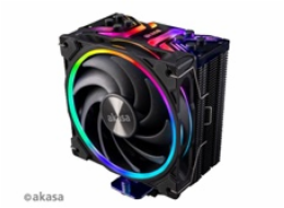 AKASA chladič CPU SOHO H4, Premium CPU cooler,4 Heatpipes,aRGB fan,Black fins